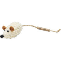 Produktbild von Beeztees Katzenspielzeug Maus Bowie aus Plüsch mit Catnip und Matatabi in Weiß, Beige oder Braun