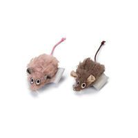 Produktbild von Beeztees Katzenspielzeug Maus Boyo aus Polyester mit Catnip 14cm 2er Set Rosa Grau Bunt