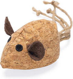 Beeztees Katzenspielzeug Maus Reinie aus Kork mit Katzenminze Braun Beige – Bild 1 von 6