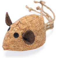 Produktbild von Beeztees Katzenspielzeug Maus Reinie aus Kork mit Katzenminze Braun Beige