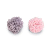 Produktbild von Beeztees Katzenspielzeug Orco Wollbälle aus Polyester in Rosa und Grau - 2 x 4 cm