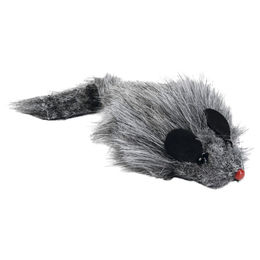 Produktbild von Beeztees Katzenspielzeug Plüsch Maus Grau mit Quietscher