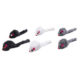 Beeztees Katzenspielzeug Plüschmäuse bunt im 6er Set – Bild 1 von 3