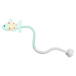 Produktbild von Beeztees Katzenspielzeug Roxy Fisch mit Seil aus Plüsch für Kitten