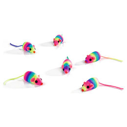 Beeztees Katzenspielzeug Spielmaus Rainbow aus Plüsch bunt 500 Gramm - 1 Stk. – Bild 1 von 4