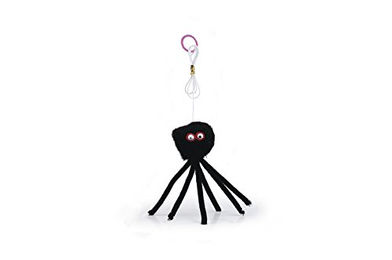 Produktbild von Beeztees Katzenspielzeug Spin Plüsch Schwarz 15 cm