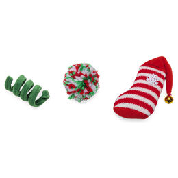 Produktbild von Beeztees Katzenspielzeug Weihnachtsspaß aus buntem Plüsch