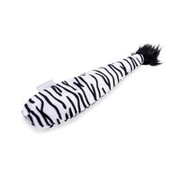 Produktbild von Beeztees Katzenspielzeug Zebraschwanz Plüsch mit Catnip Schwarz/Weiß 30x8x3 cm