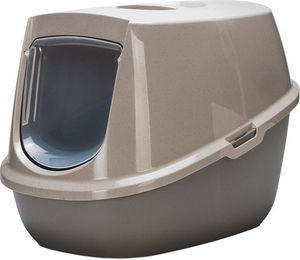 Beeztees Katzentoilette Norah ECO Haubentoilette aus Kunststoff Grau 54,5 x 39 x 39 cm – Bild 1 von 4