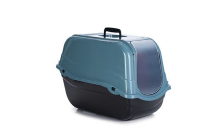 Beeztees Katzentoilette Romeo Eco Haubentoilette aus Kunststoff Blau Schwarz 57 x 39 x 41 cm – Bild 1 von 9