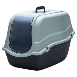 Beeztees Katzentoilette Romeo Eco Haubentoilette aus recyceltem Kunststoff Hellblau/Schwarz – Bild 1 von 5