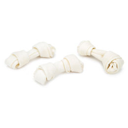 Produktbild von Beeztees Kauknoten Weiß Hundesnack Monoprotein aus Büffel und Rind 7 cm 12 Stück