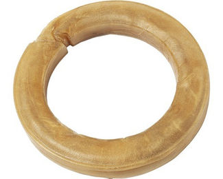 Beeztees Kauring Rinderhaut Naturkauartikel für Hunde Monoprotein ohne Zusatzstoffe 100 g - 182,5 g – Bild 1 von 5