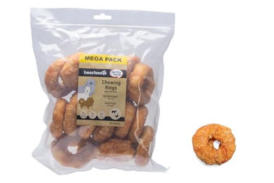 Beeztees Kauringe mit Huhn Hundesnack Kauartikel 15 Stück 7,5 cm – Bild 1 von 9