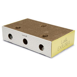 Beeztees Kitten Kratzbox Riva Katzen Spielzeug aus Pappe Beige 25x42x10 cm – Bild 1 von 3