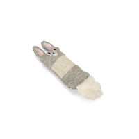 Produktbild von Beeztees Kitten Spielzeug Hase aus Stoff mit Knisterfolie und Katzenminze füllbar, Beige/Grau
