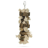 Produktbild von Beeztees Kletterseil aus Holz für Papageien und Agaporniden in Bunt und Braun