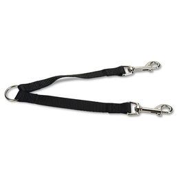 Produktbild von Beeztees Koppel Duo Doppelleine aus Nylon in Schwarz 17,5 cm 15 mm - 2 x 17,5 cm