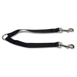 Produktbild von Beeztees Koppel Duo Doppelleine aus Nylon in Schwarz 17,5 cm x 20 mm