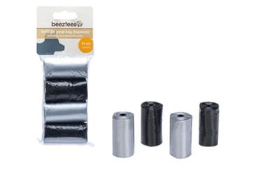 Beeztees Kotbeutel Nachfüllpack Schwarz Grau 80 Stück - 4 x 20 Stk. – Bild 1 von 2