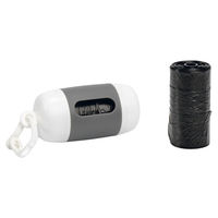 Produktbild von Beeztees Kotbeutelhalter grau inklusive 40 Kotbeutel für Hunde - 2 x 20 Stk.