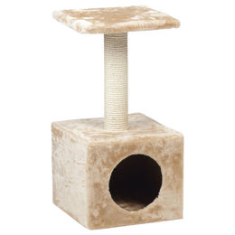 Beeztees Kratzbaum Christa beige mit Plüsch und Plattform für Katzen – Bild 1 von 3