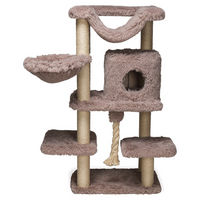Produktbild von Beeztees Kratzbaum Duco für Katzen in Taupe mit Sisal und Plüsch 60x45x126cm