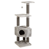 Produktbild von Beeztees Kratzbaum Figado grau mit Plüsch 40x40x135 cm für Katzen