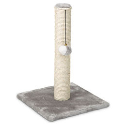 Beeztees Kratzbaum Gina Mini grau aus Plüsch für Katzen 30x30x45 cm – Bild 1 von 3