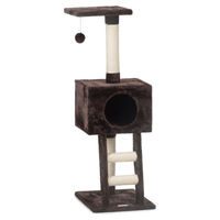 Produktbild von Beeztees Kratzbaum Homira L für Katzen braun Plüsch 35x35x110 cm