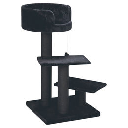 Beeztees Kratzbaum Serpa Figo Schwarz für Katzen 50x50x92cm – Bild 1 von 7