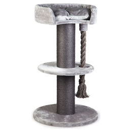 Beeztees Kratzbaum Wello Grau für Katzen mit Sisal 70x70x120cm – Bild 1 von 6