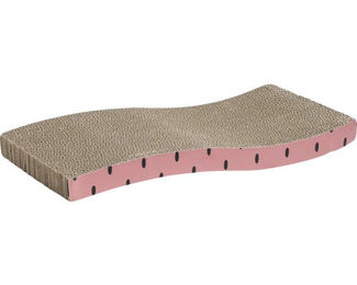 Beeztees Kratzbrett Dots aus Karton Rosa 46,5 x 25,4 x 5,5 cm für Katzen – Bild 1 von 5