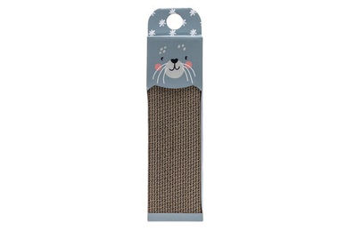 Beeztees Kratzbrett Seehund aus Karton Blau Grau 45x13x2 cm – Bild 1 von 8