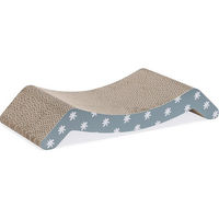 Produktbild von Beeztees Kratzbrett Star Katzen Kratzpappe aus Karton Blau oder Grau 44,5 x 21 x 8 cm