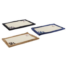 Beeztees Kratzmatte aus Sisal mit Plüschrand für Katzen, Beige, 48 x 30 cm - 48 cm – Bild 1 von 3