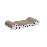 Produktbild von Beeztees Kratzsofa aus Kratzpappe für Katzen 49x22x25 cm in Weiß und Braun - 420 g