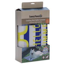 Beeztees Kühlmatte für Hunde Hello Summer blau/weiß 100 x 60 cm – Bild 1 von 4