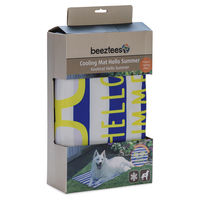 Produktbild von Beeztees Kühlmatte für Hunde Hello Summer blau/weiß 100 x 60 cm