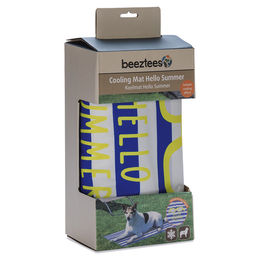 Beeztees Kühlmatte für Hunde Hello Summer blau/weiß 90 x 50 cm – Bild 1 von 4