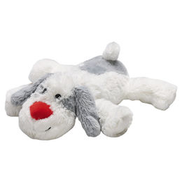 Beeztees Kuschelspielzeug Ties Plüsch weiß grau für Hunde – Bild 1 von 2