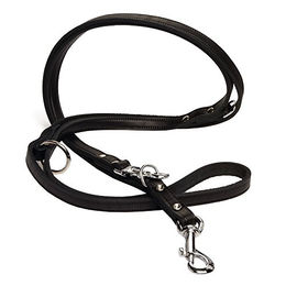 Beeztees Leder Hundeschleppleine Schwarz 200 x 20 cm – Bild 1 von 3