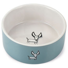 Beeztees Limi Hundennapf aus Keramik Blau 18,5x18,5x7,5 cm – Bild 1 von 3