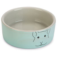 Produktbild von Beeztees Meerschweinchen Futternapf Frinca aus Keramik in Grau und Mint