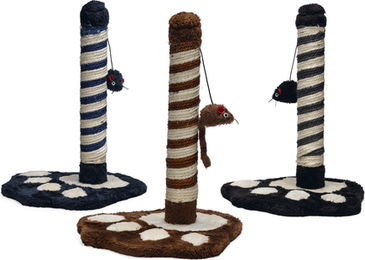 Beeztees Mini Bigfoot Kratzbaum für Katzen aus Plüsch und Sisal 28x28x40 cm – Bild 1 von 1