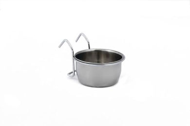Beeztees Mini Futternapf aus Edelstahl mit Haken für Hund Katze und Vogel 0,2 l - 0,2 l – Bild 1 von 2