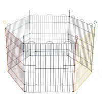 Produktbild von Beeztees Minifreigehege 6-teilig aus Metall für Kaninchen und Nagetiere bunt 105 x 58 cm