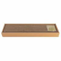 Produktbild von Beeztees Minus One Ilano Kratzbrett für Katzen aus Kratzpappe mit Katzenminze Beige-Braun 48,5 x 12 x 5 cm