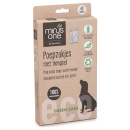Beeztees Minus One Kotbeutel für Hunde mit Griff biologisch abbaubar 60 Stück Beige - 60 Stk. – Bild 1 von 2
