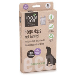 Beeztees Minus One Kotbeutel für Hunde mit Griff und Halterung Lavendelduft biologisch abbaubar 60 Stück - 60 Stk. – Bild 1 von 2